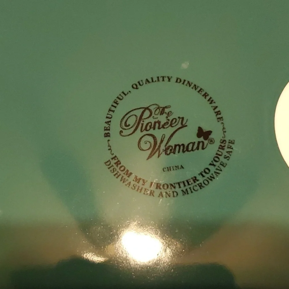 The Pioneer Woman Stoneware Teal Plates Set of 2 - Picture 4 of 5